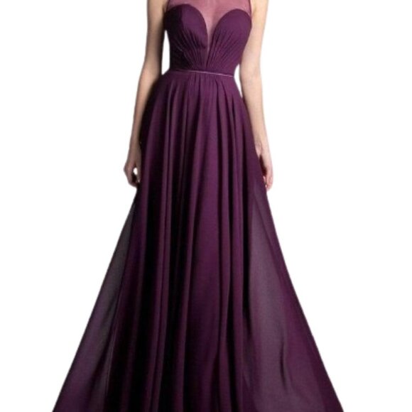 Ladivine CJ251 Evening Dress Purple Size 4 - Picture 5 of 7